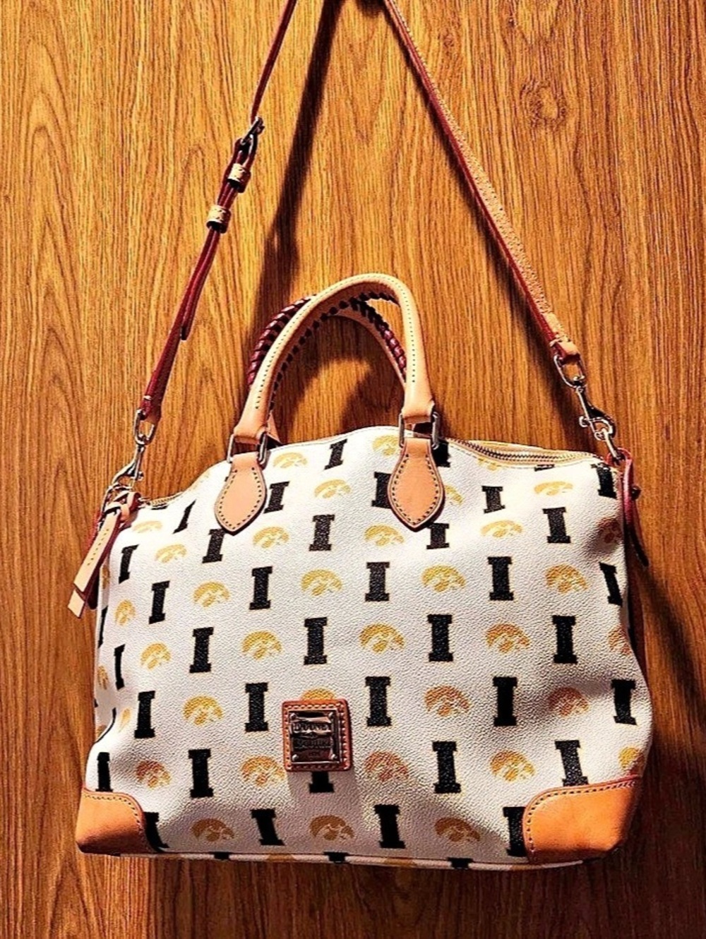Dooney & Bourke Collegiate Iowa Hawkeyes Domed Zip Satchel Iowa Hawkeyes Domed
